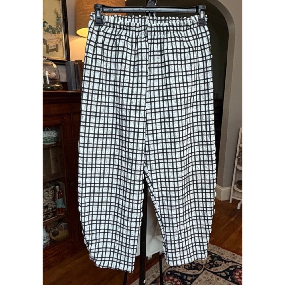 Heydari Black and White Pants, Size S